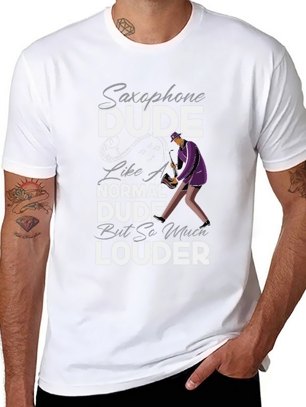 Saxophone Dude T-Shirt: Loud & Proud Musician Tee