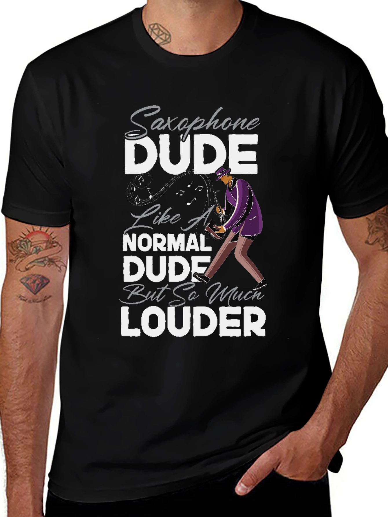 Saxophone Dude T-Shirt: Loud & Proud Musician Tee