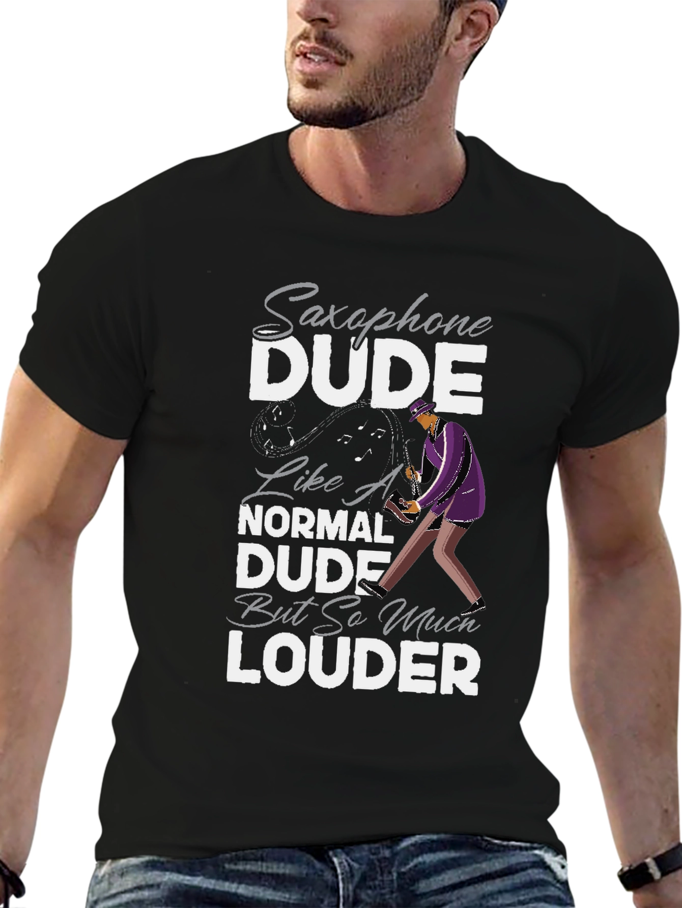 Saxophone Dude T-Shirt: Loud & Proud Musician Tee