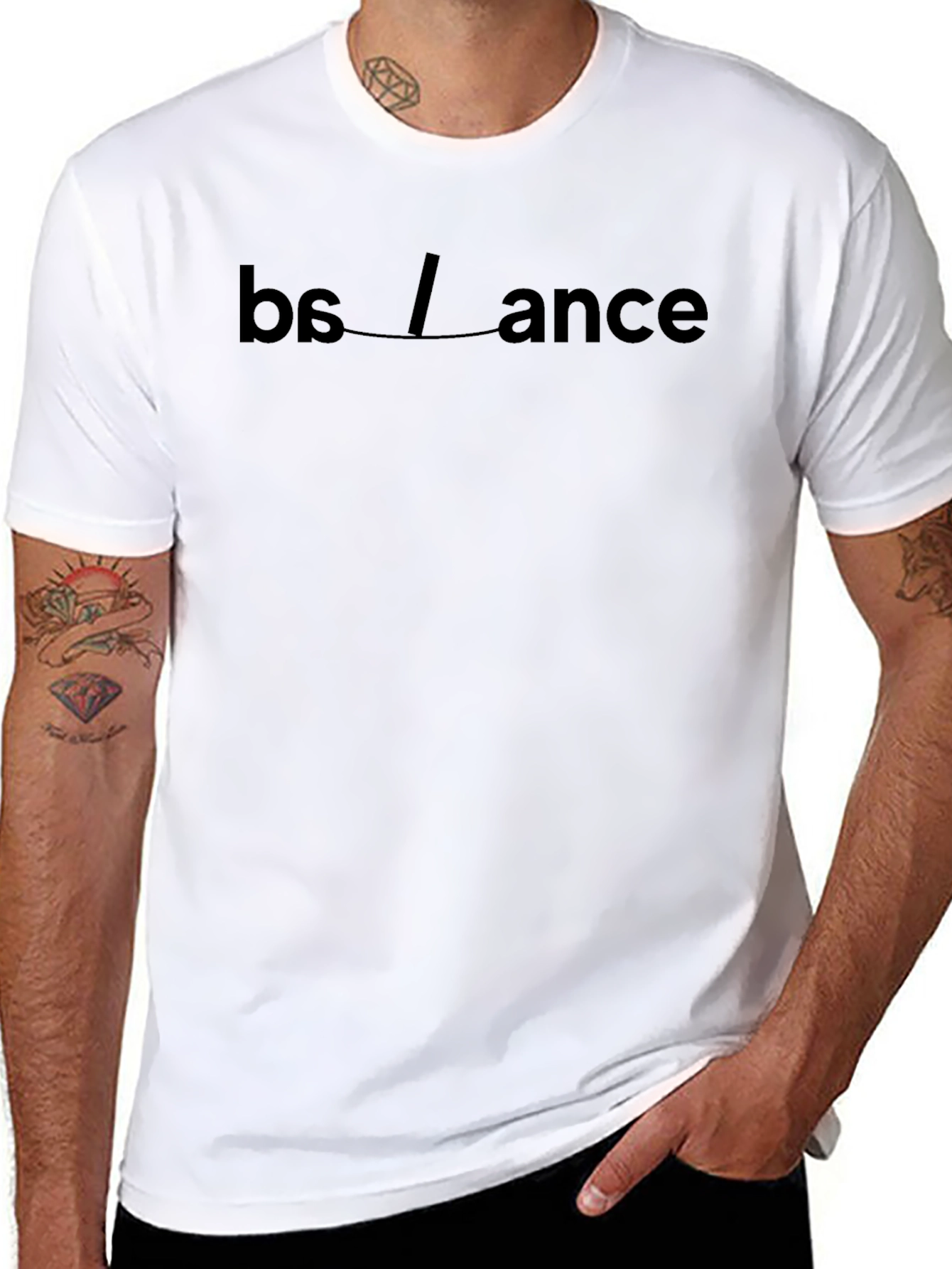 Balance Graphic Tee - Modern Minimalist Design