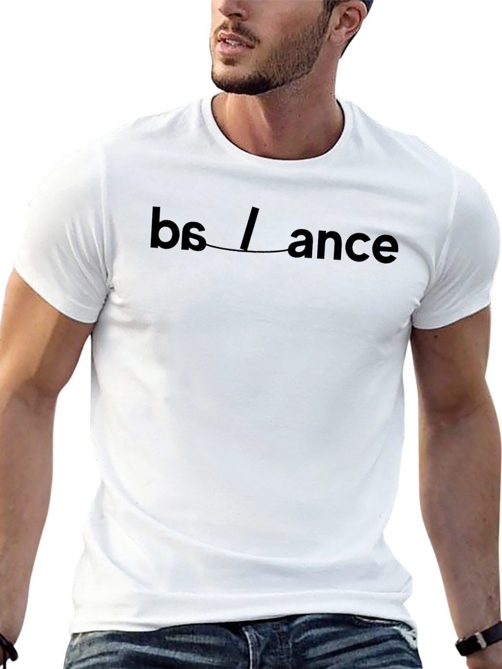 Balance Graphic Tee - Modern Minimalist Design