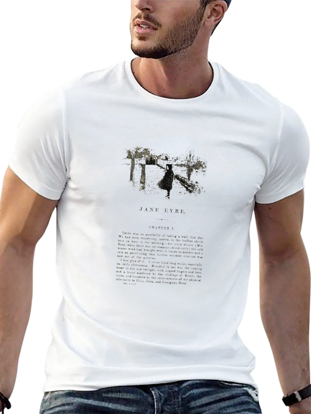 Abstract Graphic Print Black T-Shirt