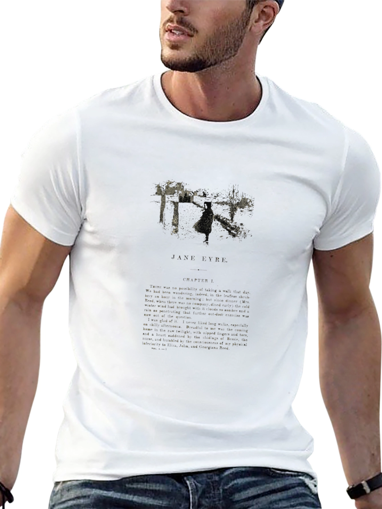 Abstract Graphic Print Black T-Shirt