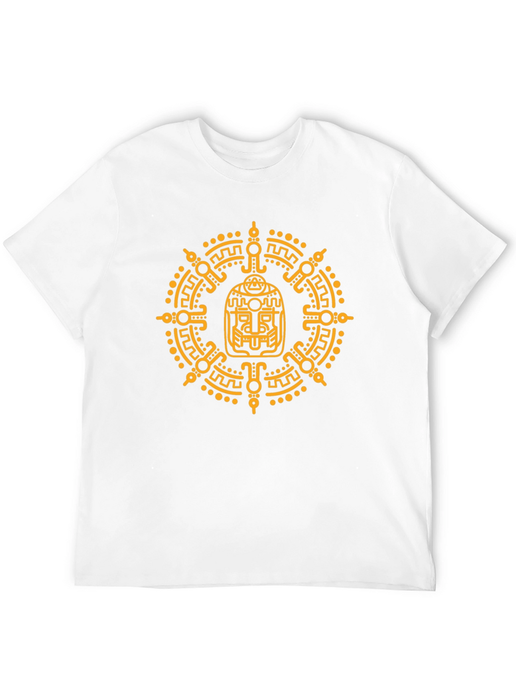 Aztec Glyph Graphic Print T-Shirt - Black