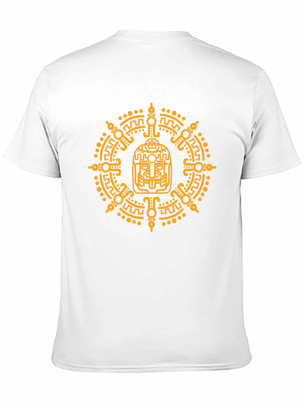Aztec Glyph Graphic Print T-Shirt - Black