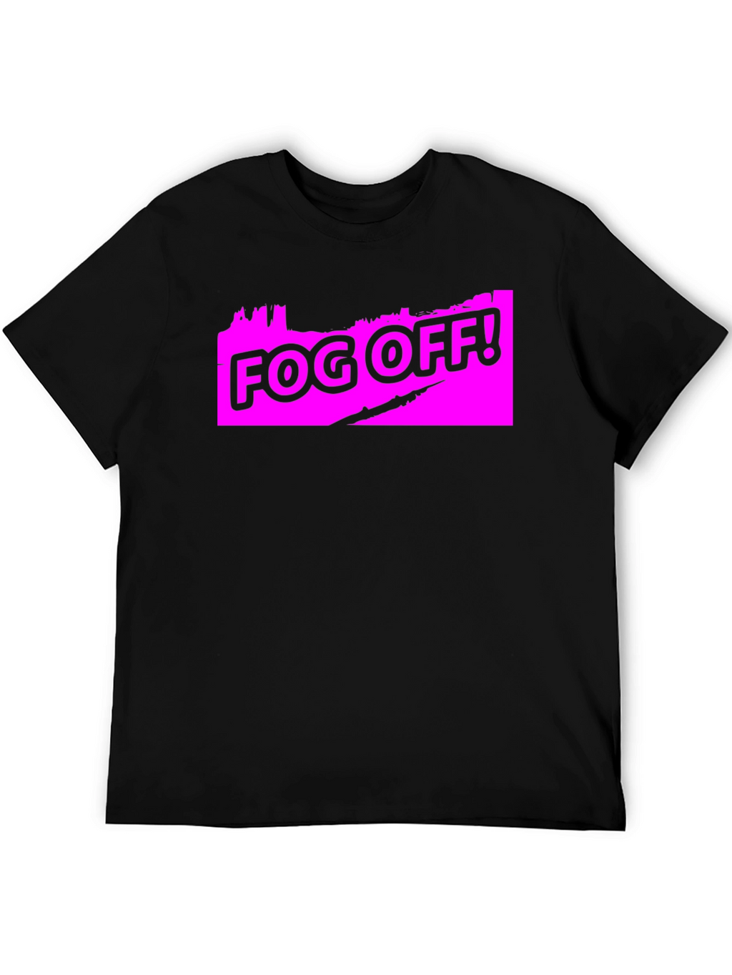 Fog Off! Graphic Print Black T-Shirt