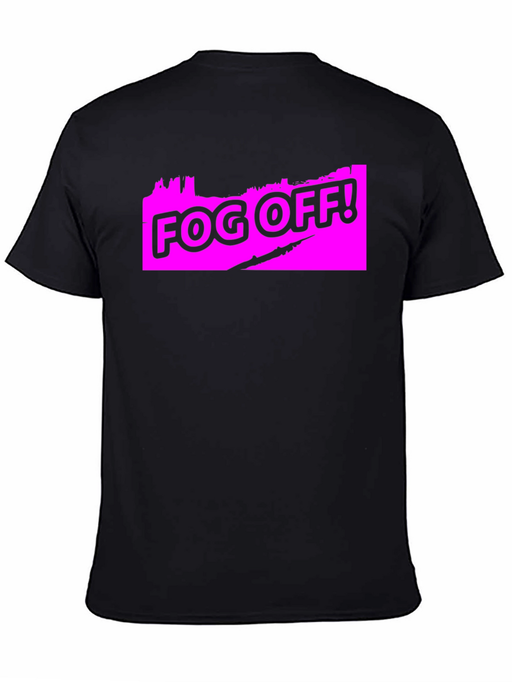 Fog Off! Graphic Print Black T-Shirt