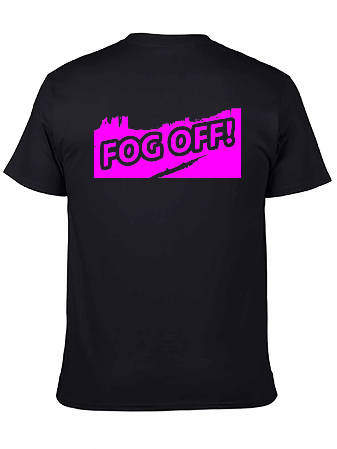 Fog Off! Graphic Print Black T-Shirt