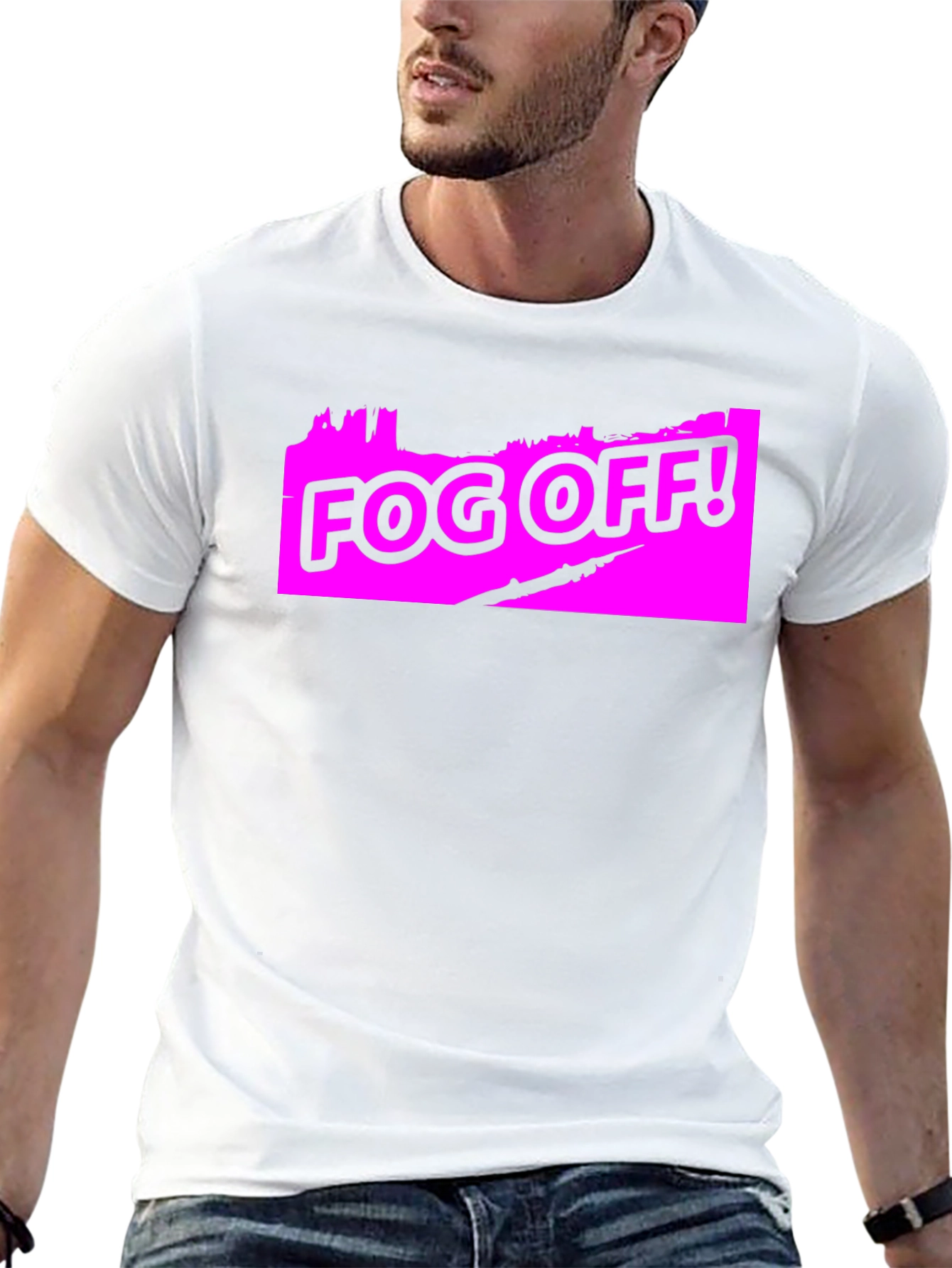 Fog Off! Graphic Print Black T-Shirt
