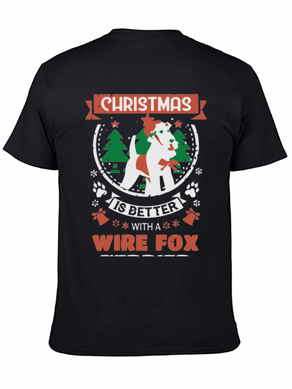 Christmas Wire Fox Terrier Dog T-Shirt