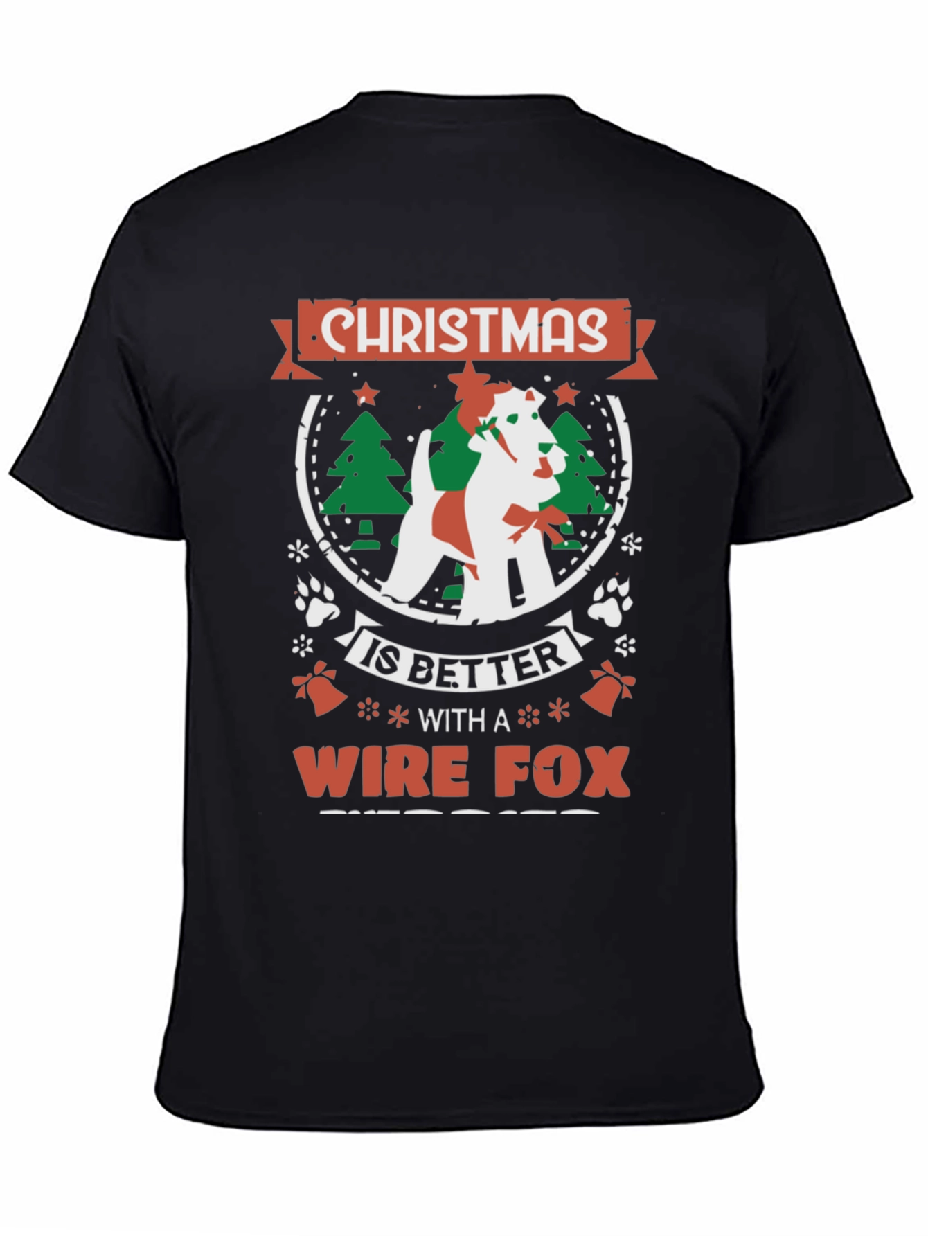 Christmas Wire Fox Terrier Dog T-Shirt