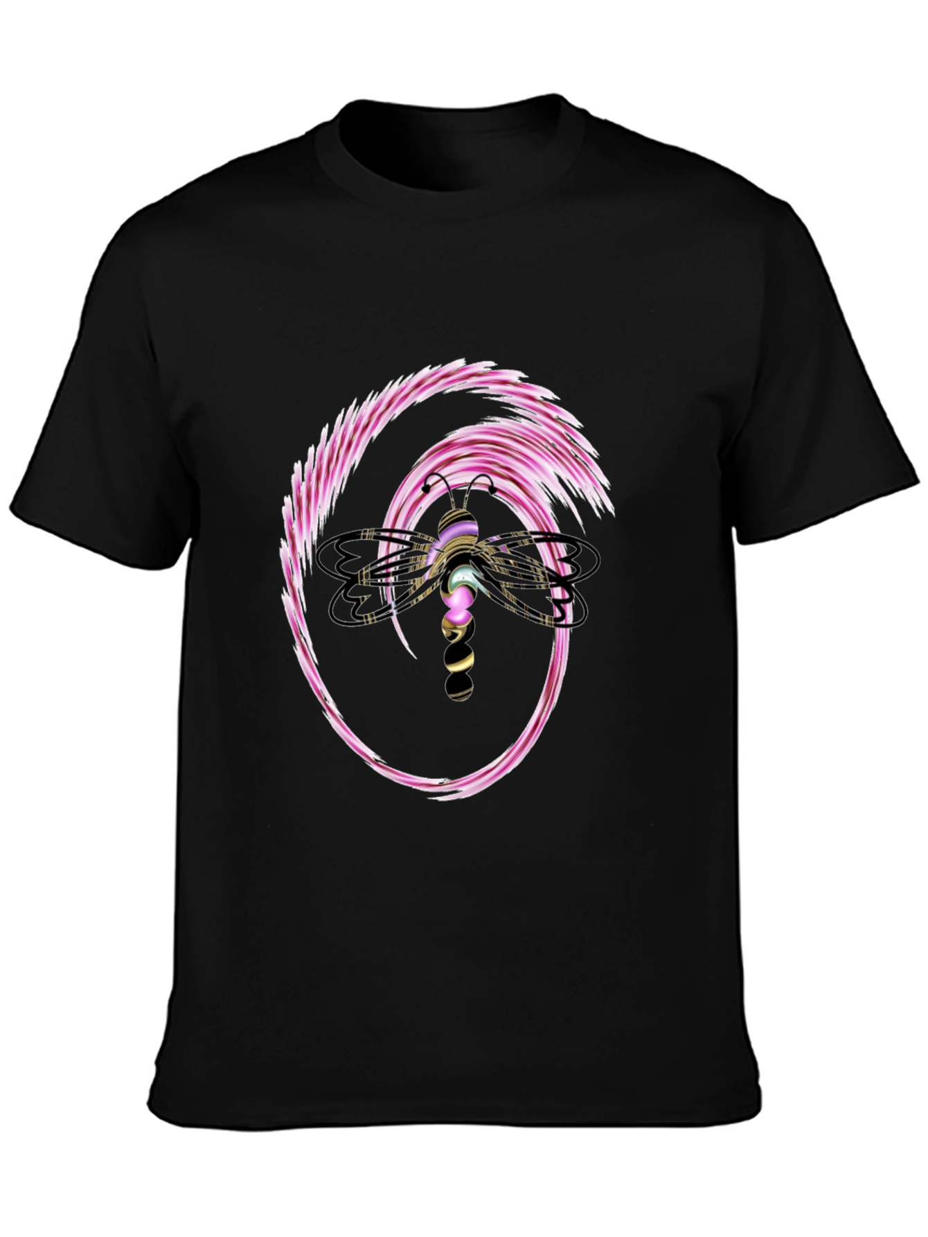 Dragonfly Graphic Black T-Shirt