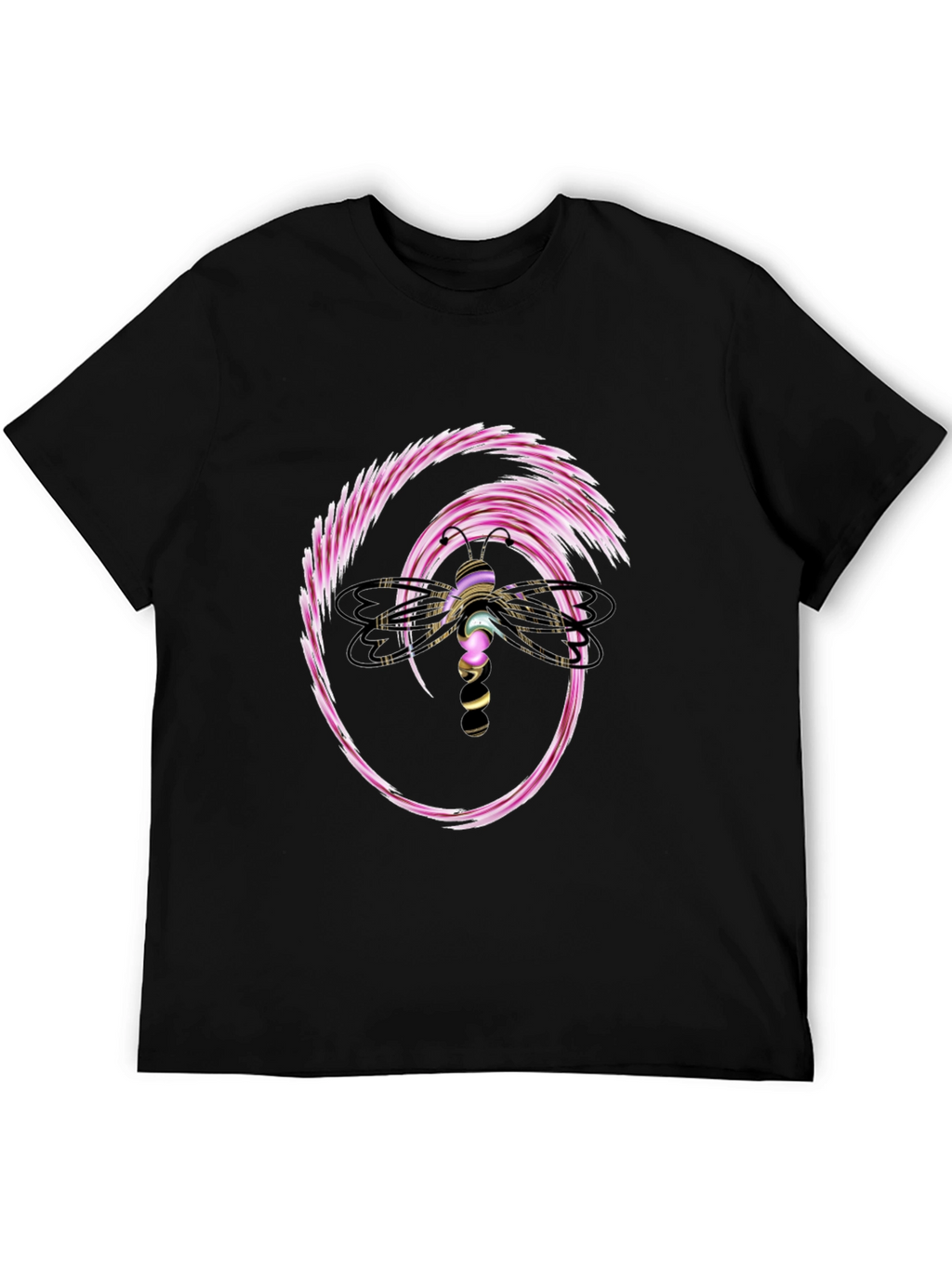 Dragonfly Graphic Black T-Shirt