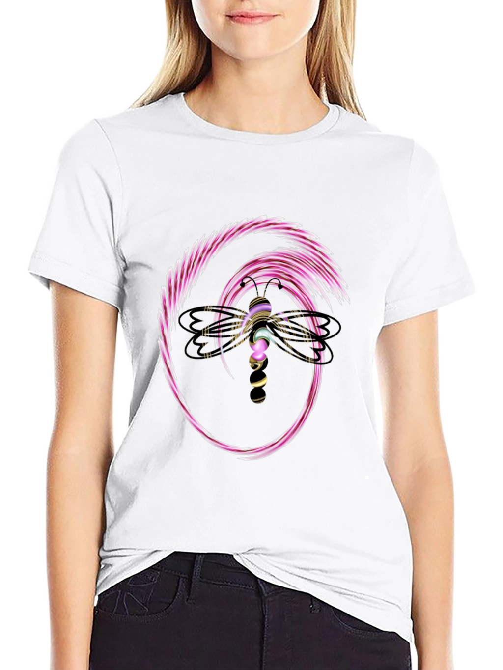 Dragonfly Graphic Black T-Shirt