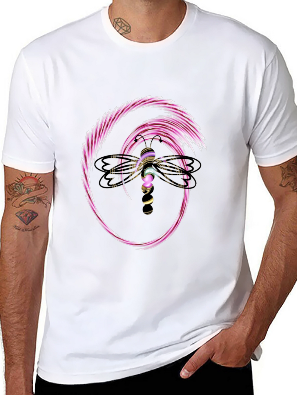 Dragonfly Graphic Black T-Shirt