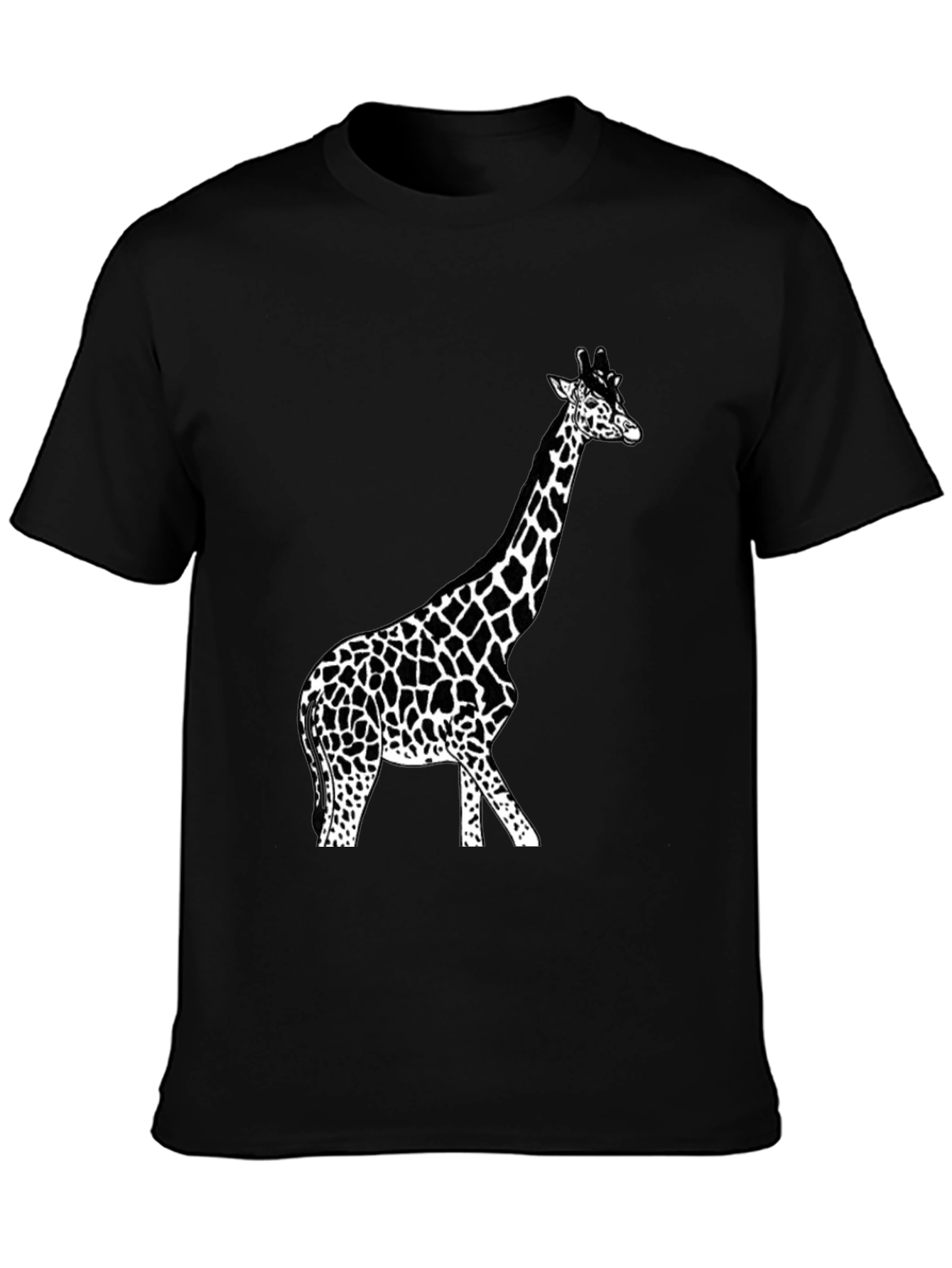 Giraffe Graphic Tee - Unisex Black T-Shirt