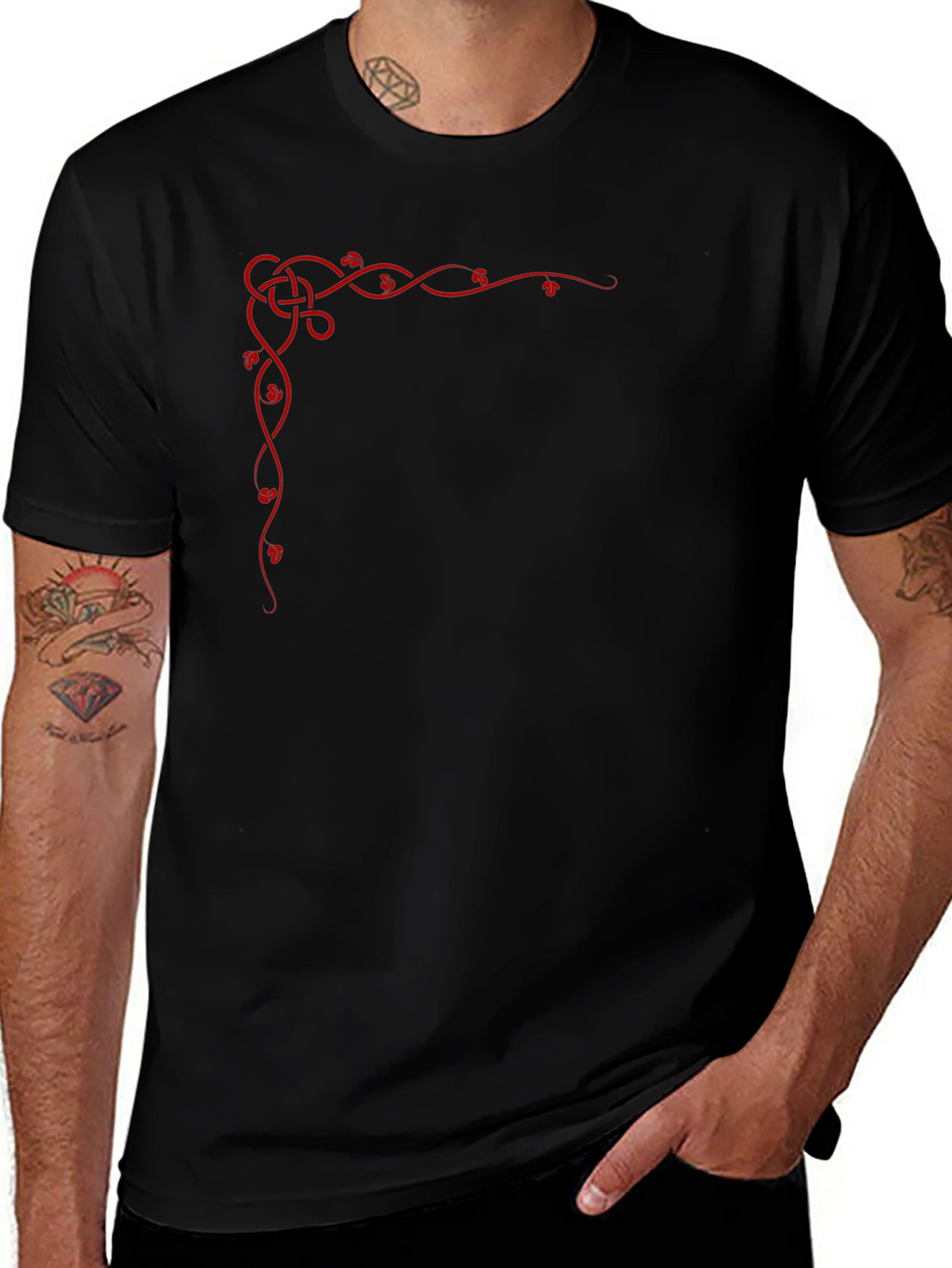 Celtic Knot Graphic Tee - Black