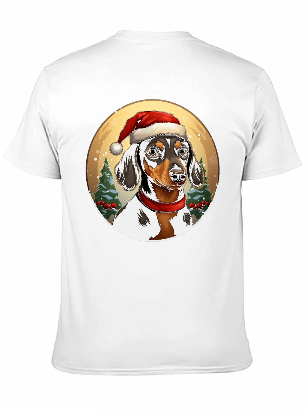 Dachshund Christmas T-Shirt - Dog Santa Hat Tee