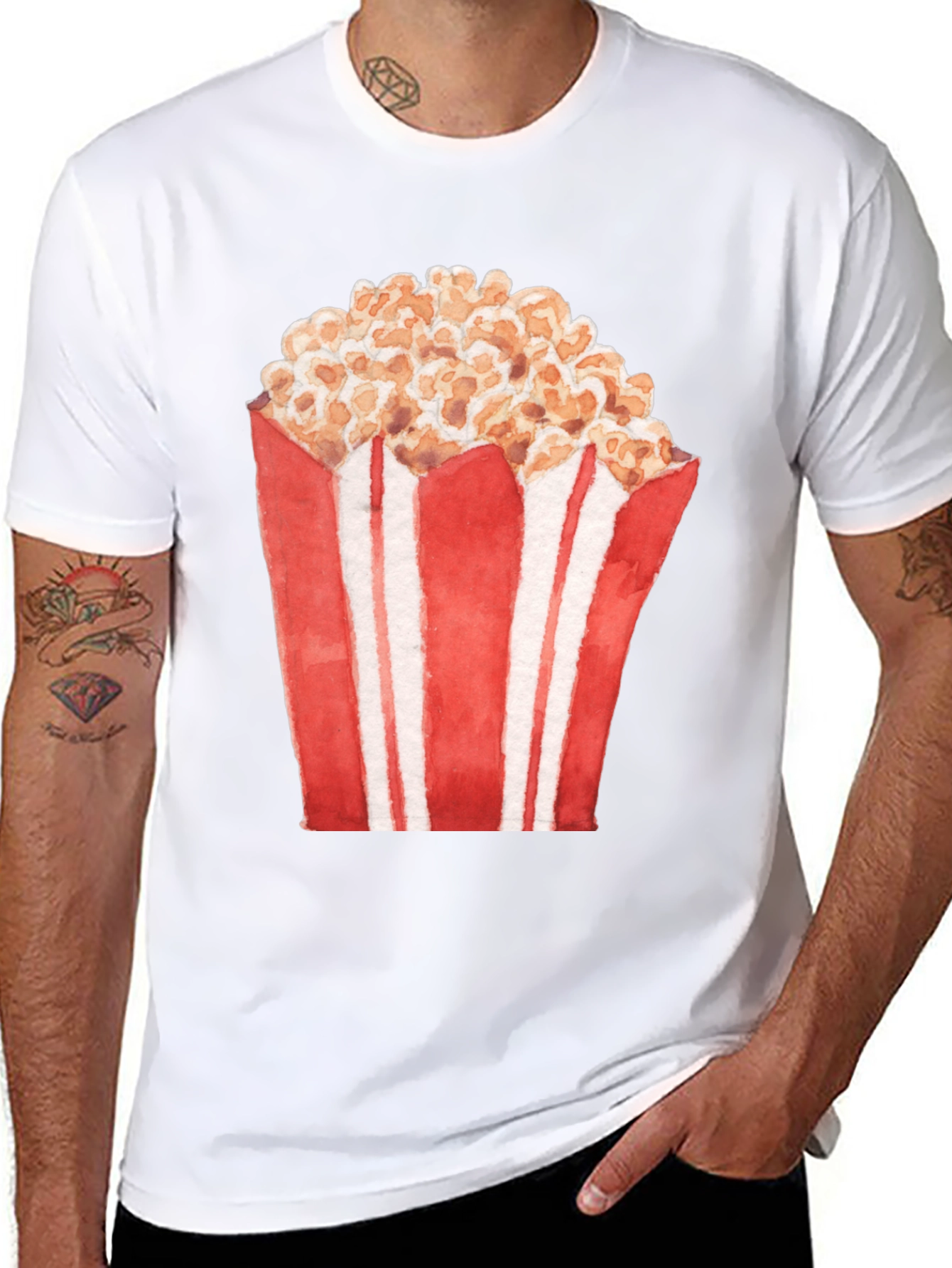 Popcorn Graphic Tee - Movie Night Shirt