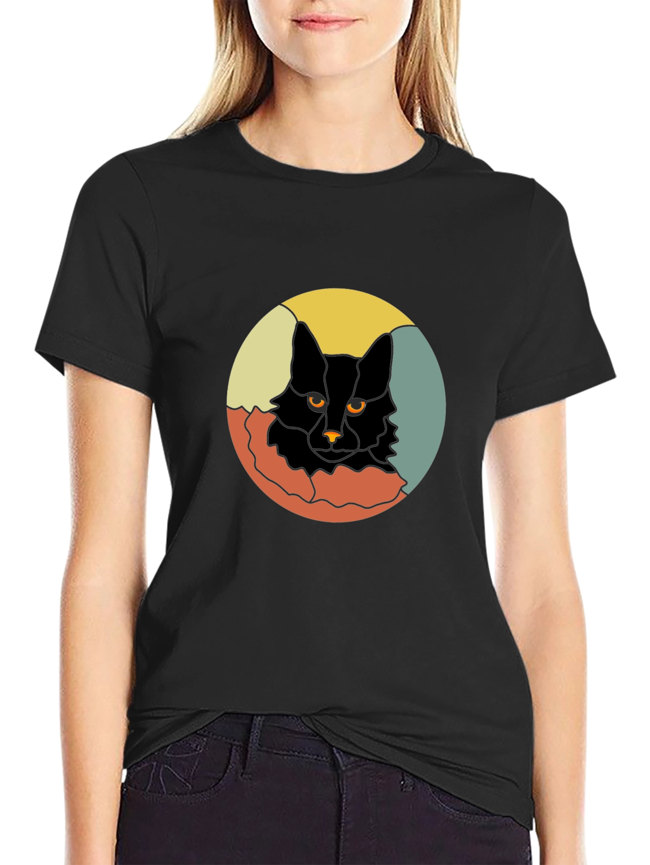 Retro Cat T-Shirt - Vintage Style Graphic Tee