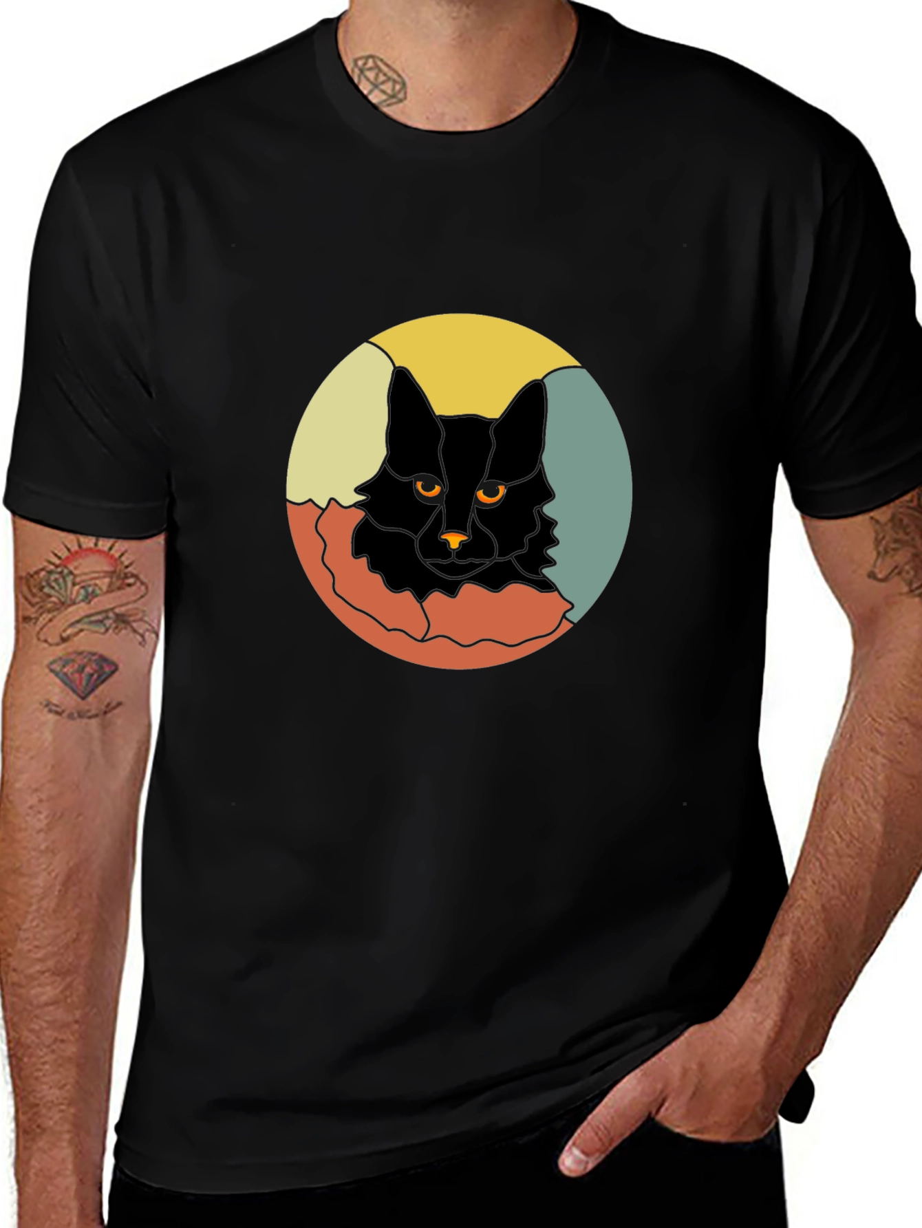 Retro Cat T-Shirt - Vintage Style Graphic Tee