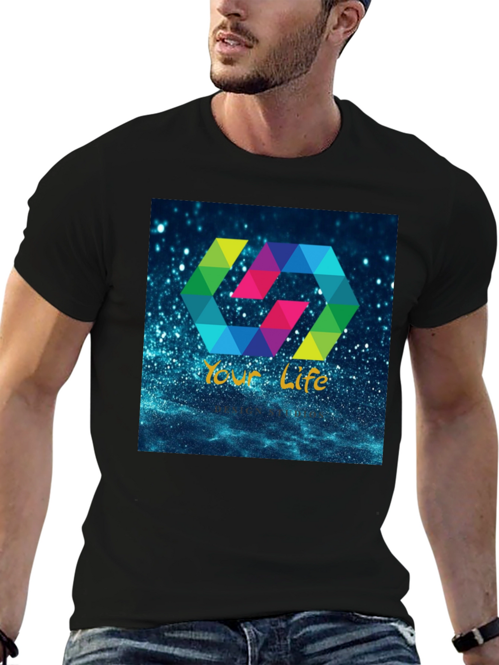 Modern Hexagon Graphic T-Shirt - Your Life