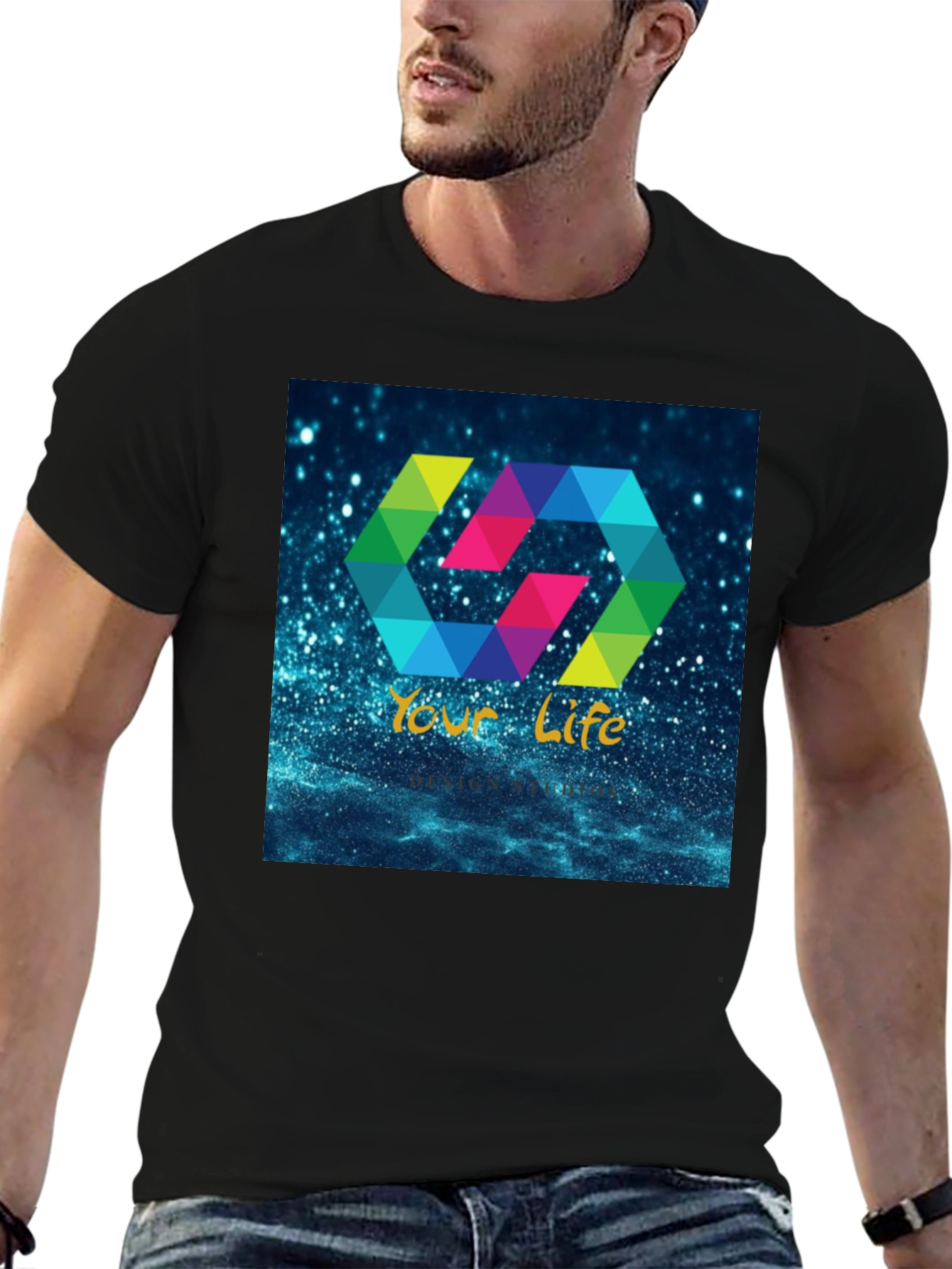 Modern Hexagon Graphic T-Shirt - Your Life