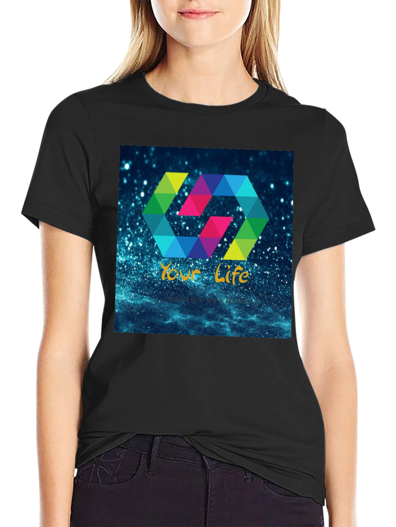 Modern Hexagon Graphic T-Shirt - Your Life
