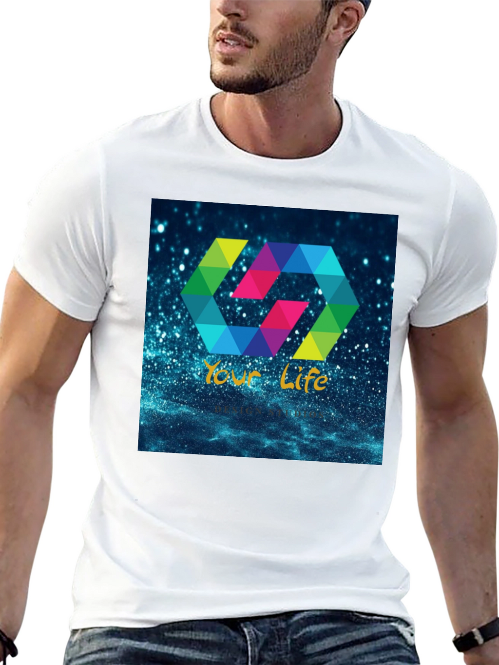 Modern Hexagon Graphic T-Shirt - Your Life