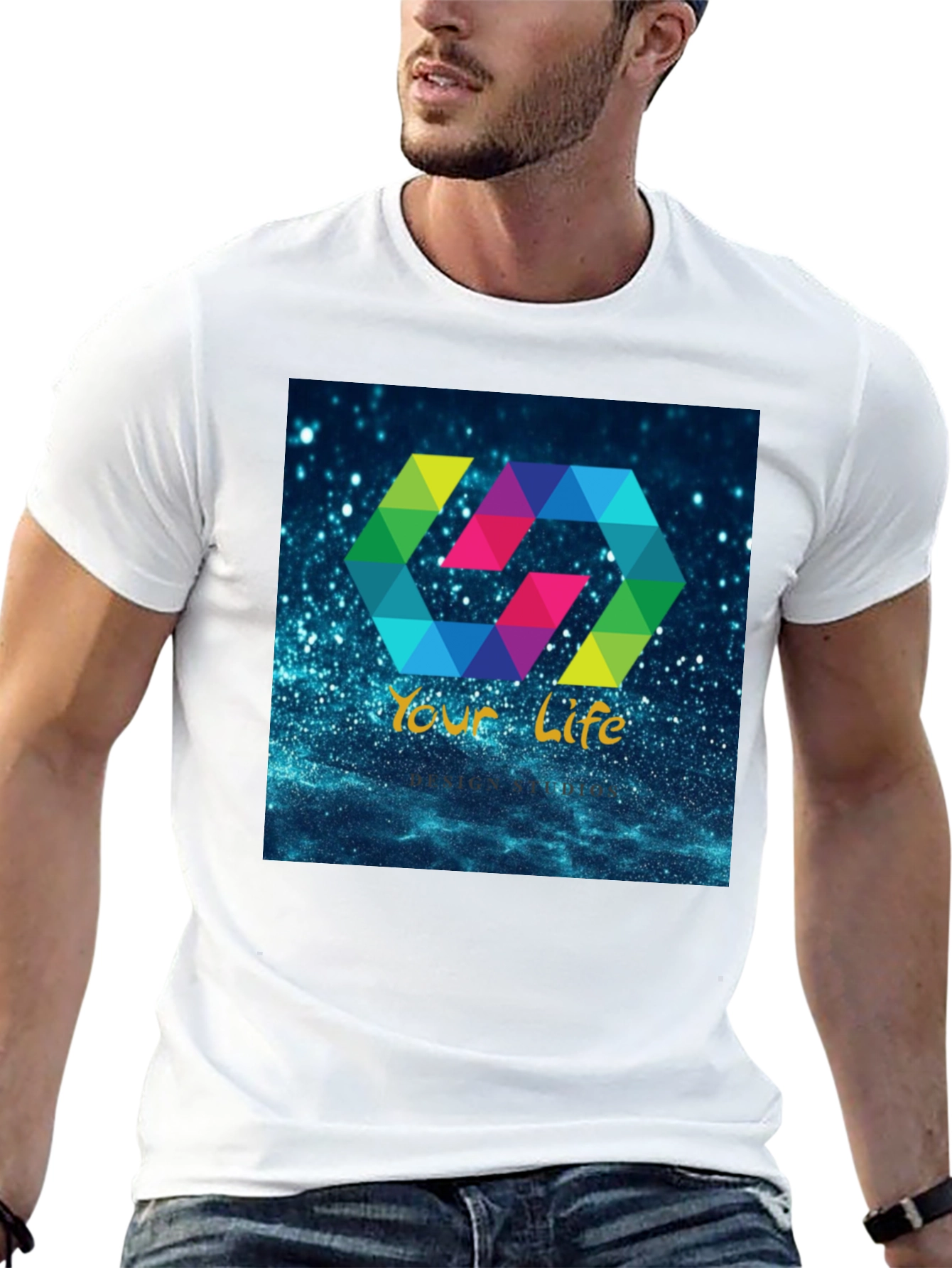 Modern Hexagon Graphic T-Shirt - Your Life