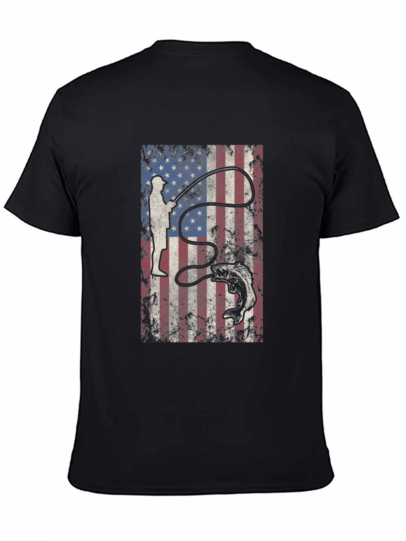 American Flag Fishing T-Shirt