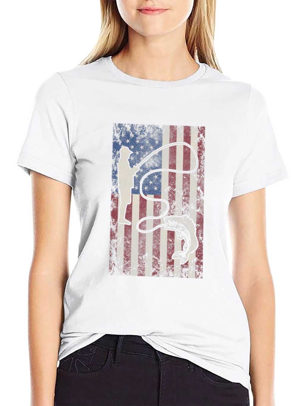 American Flag Fishing T-Shirt