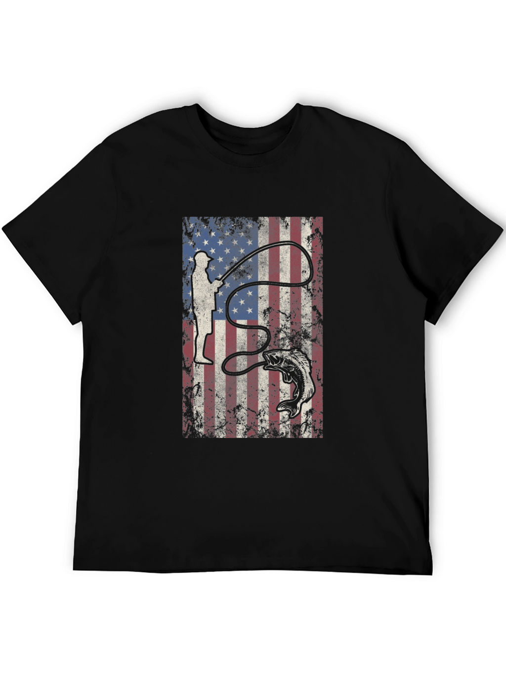 American Flag Fishing T-Shirt