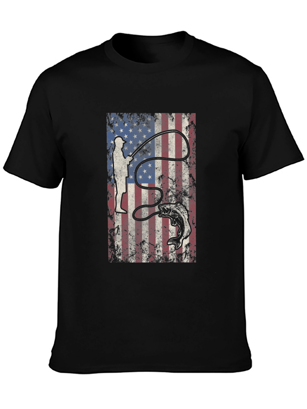 American Flag Fishing T-Shirt