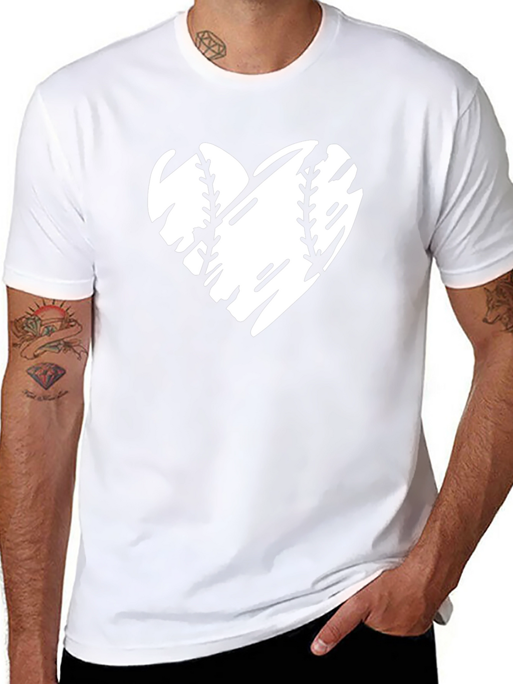 Baseball Heart T-Shirt - Sports Fan Tee