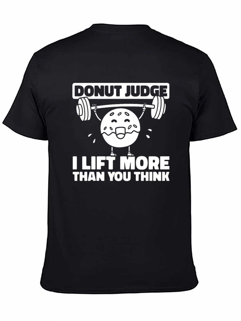Donut Judge Black T-Shirt Funny Gym Workout