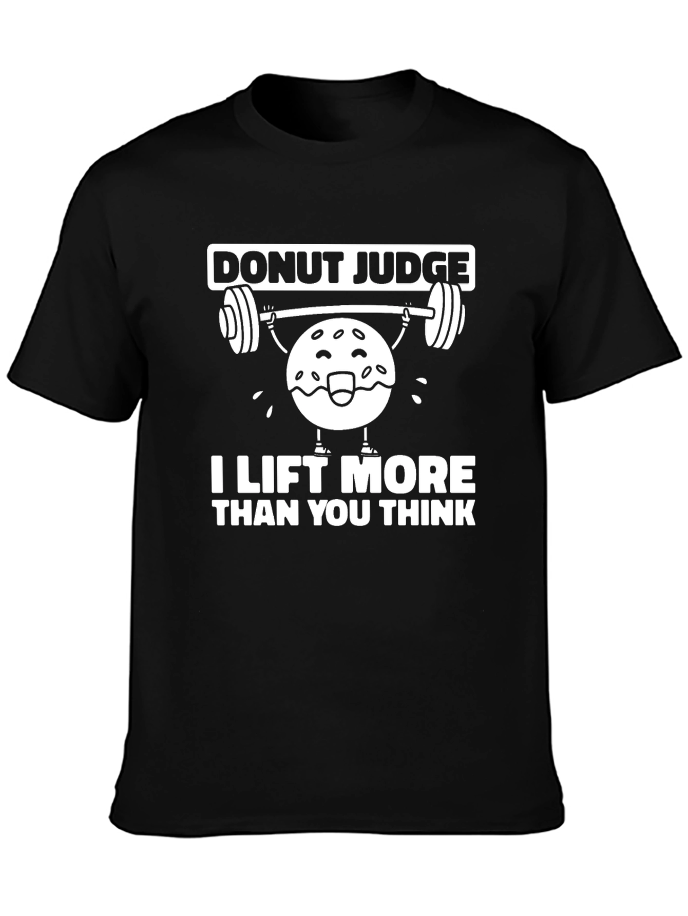Donut Judge Black T-Shirt Funny Gym Workout
