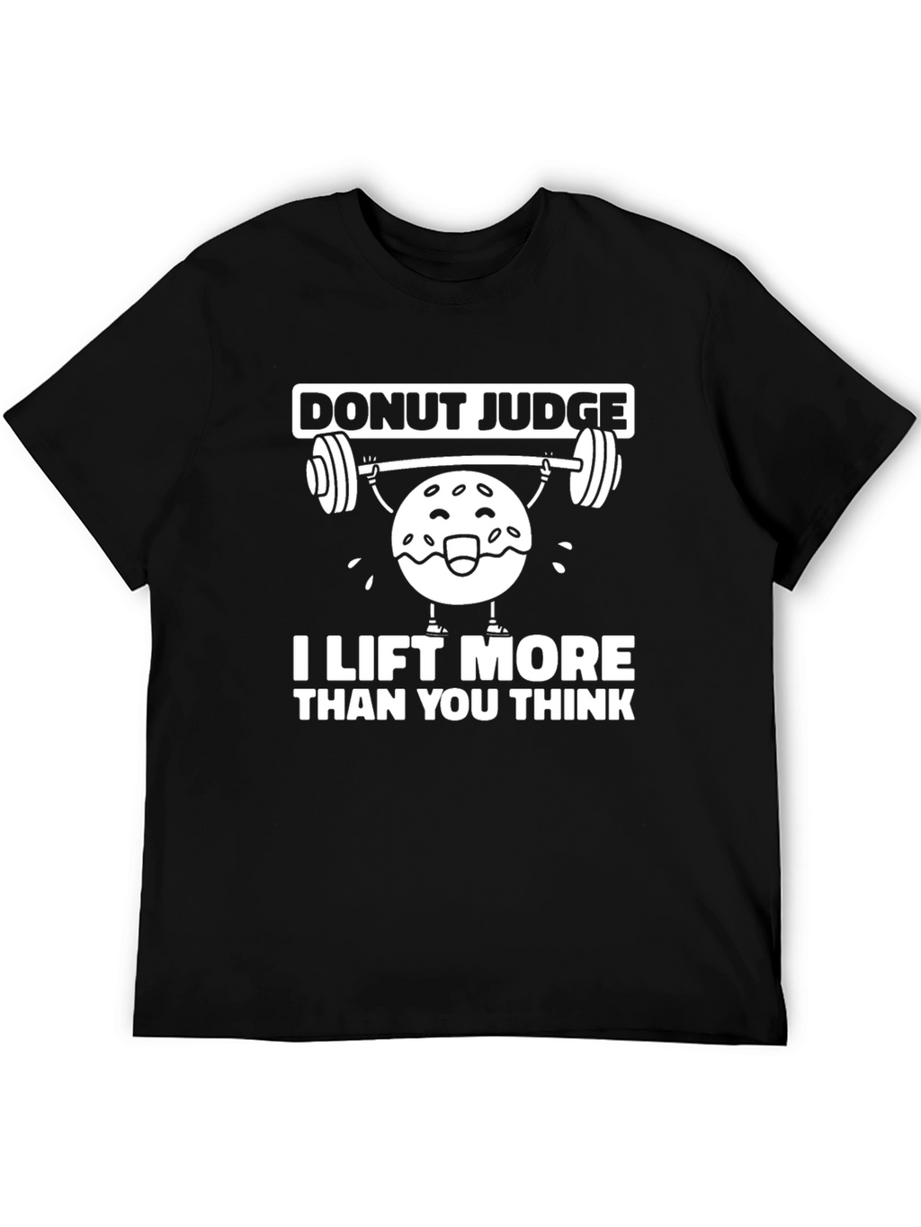 Donut Judge Black T-Shirt Funny Gym Workout