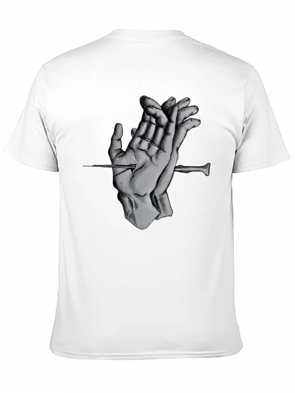 Surreal Hands Black Tee - Expressive Graphic Design