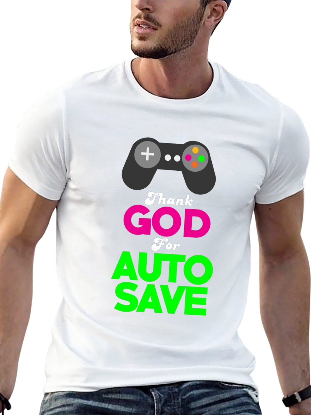 Thank God for Auto Save Gamer T-Shirt
