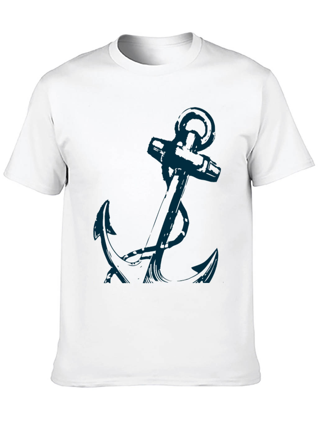 Anchor Graphic Tee - Mens Casual Black T-Shirt