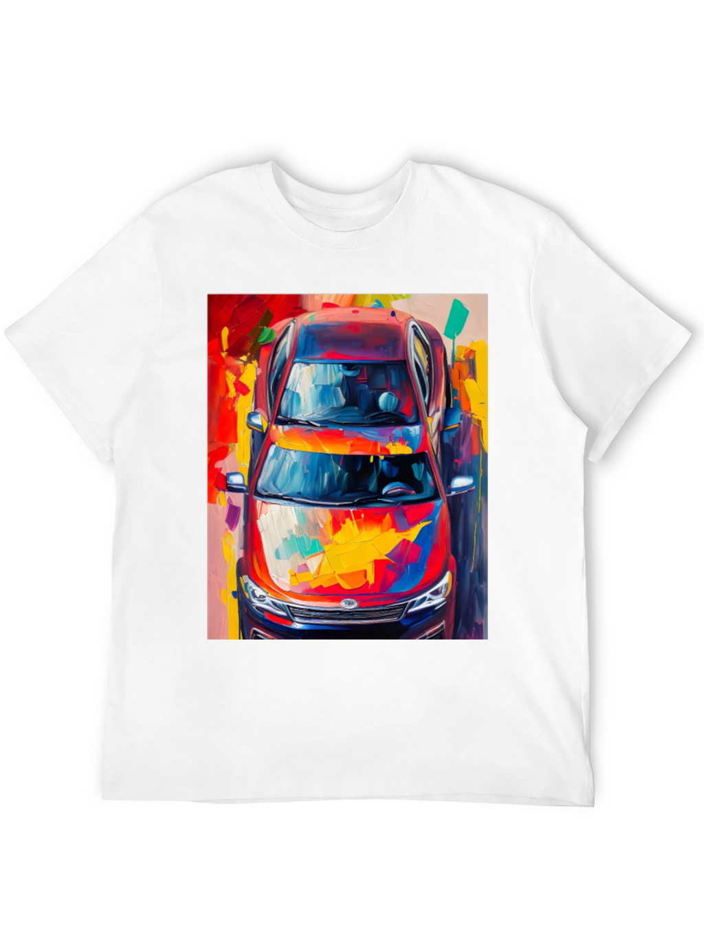 Abstract Car Print T-Shirt