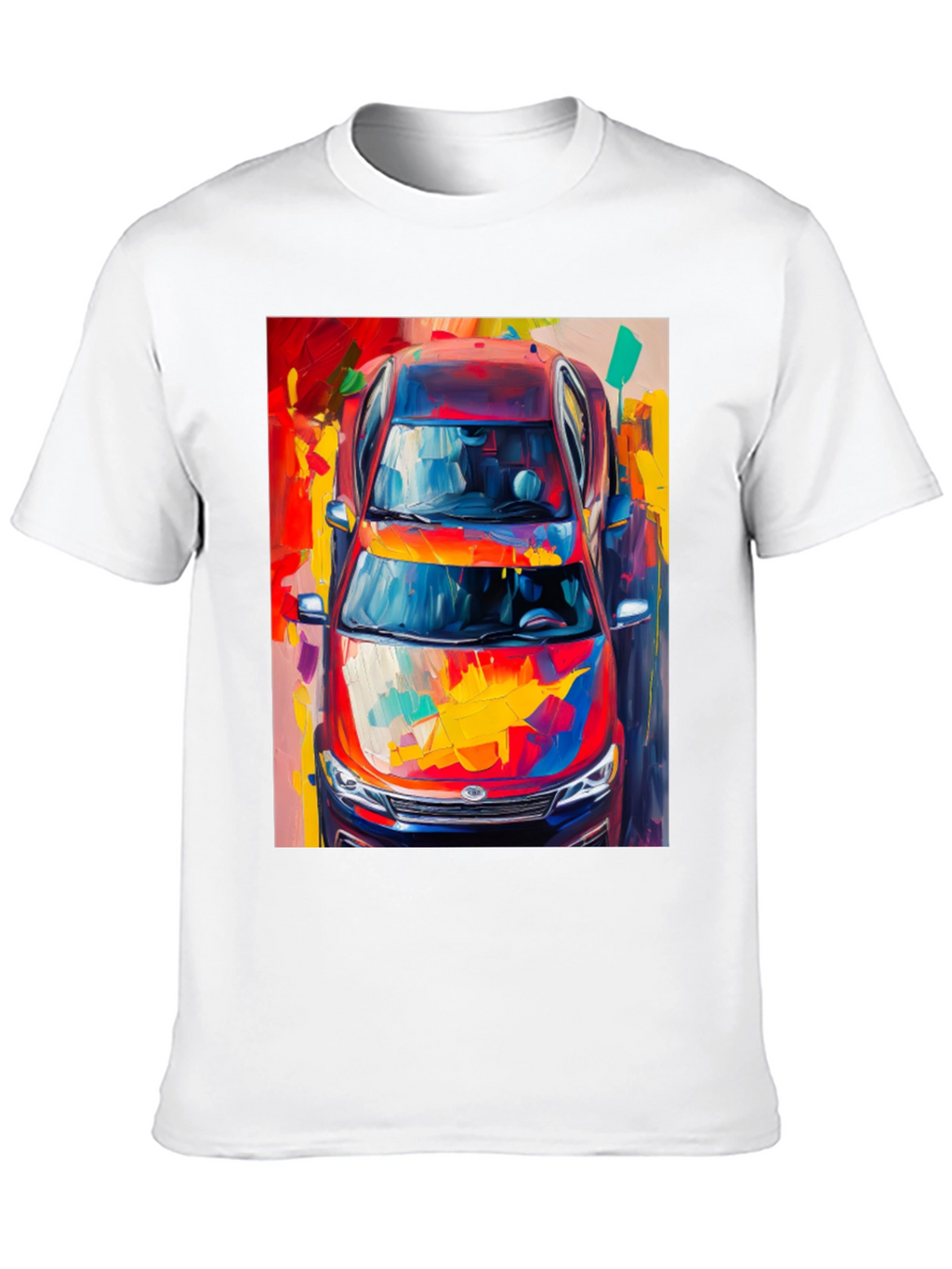 Abstract Car Print T-Shirt
