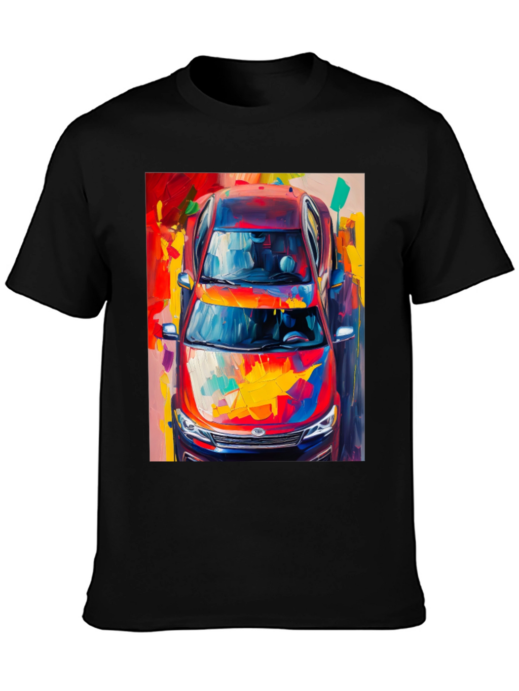 Abstract Car Print T-Shirt
