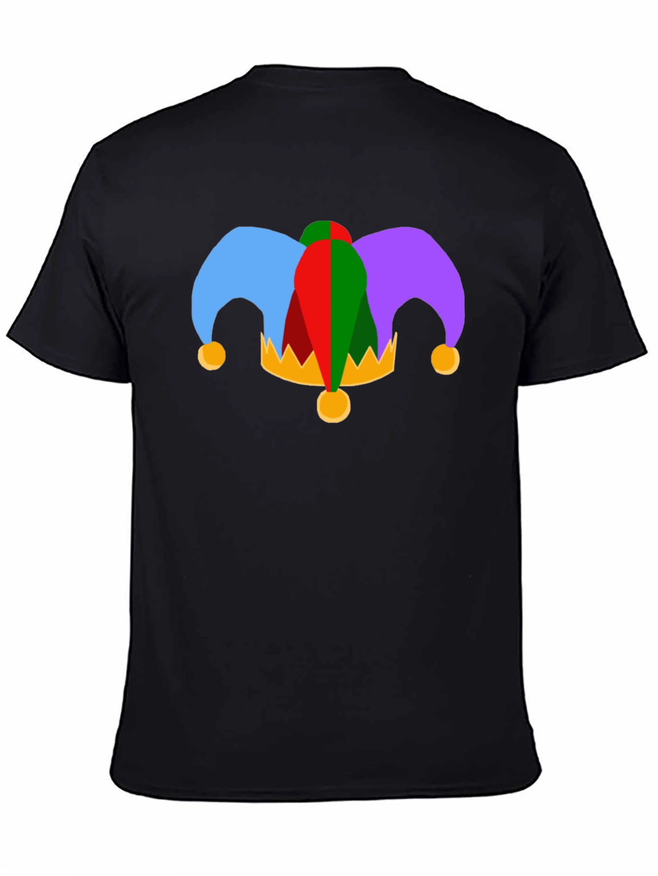 Jester Hat Graphic Tee - Black Cotton T-Shirt