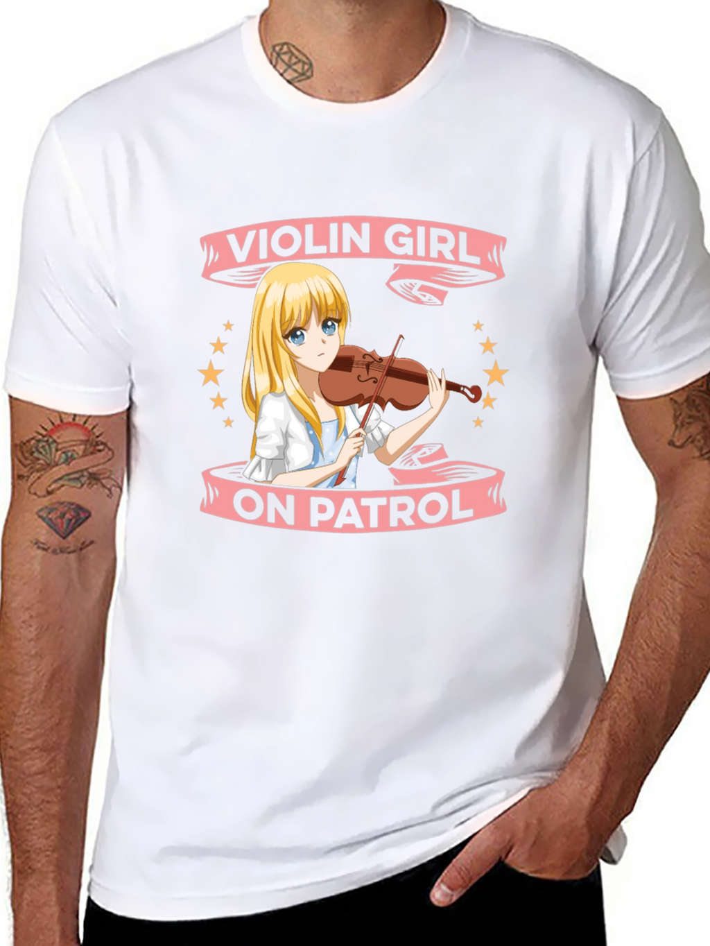 Violin Girl On Patrol T-Shirt - Anime Music Tee