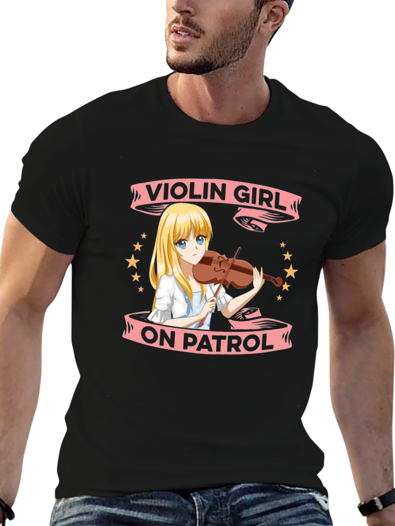 Violin Girl On Patrol T-Shirt - Anime Music Tee