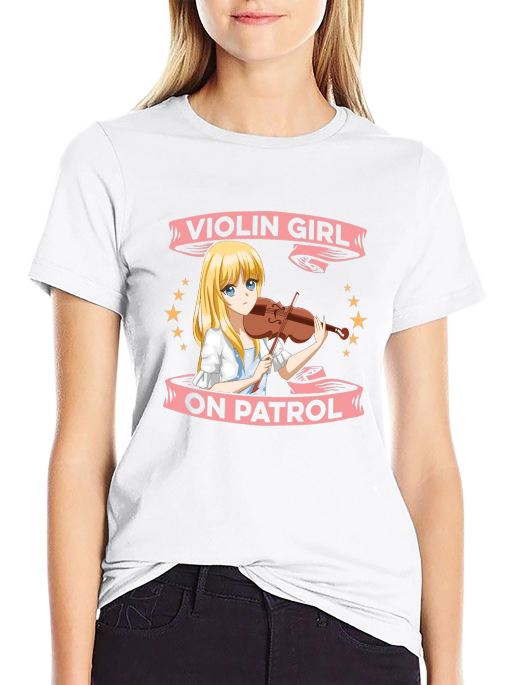 Violin Girl On Patrol T-Shirt - Anime Music Tee