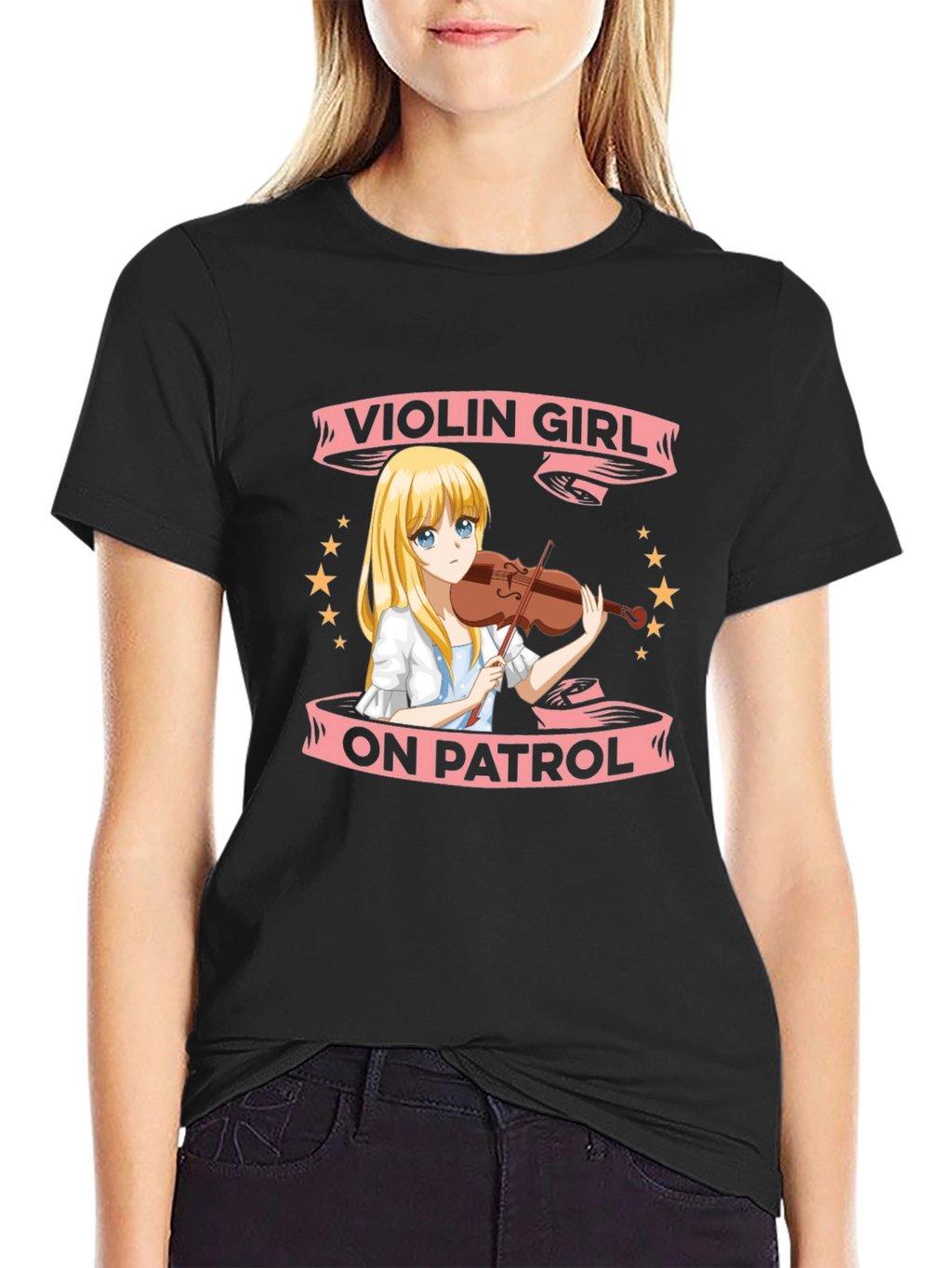 Violin Girl On Patrol T-Shirt - Anime Music Tee