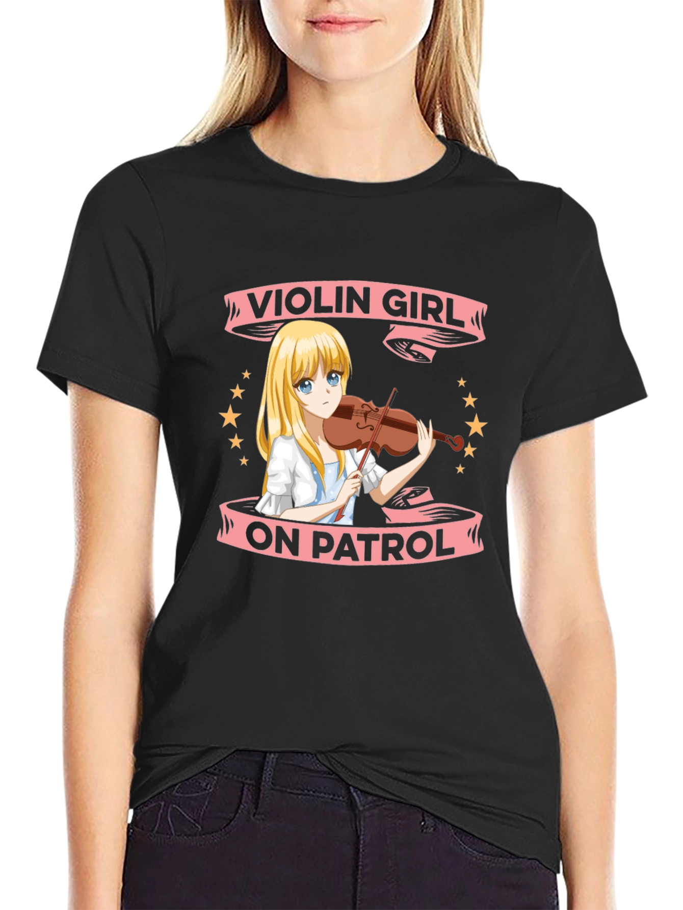 Violin Girl On Patrol T-Shirt - Anime Music Tee